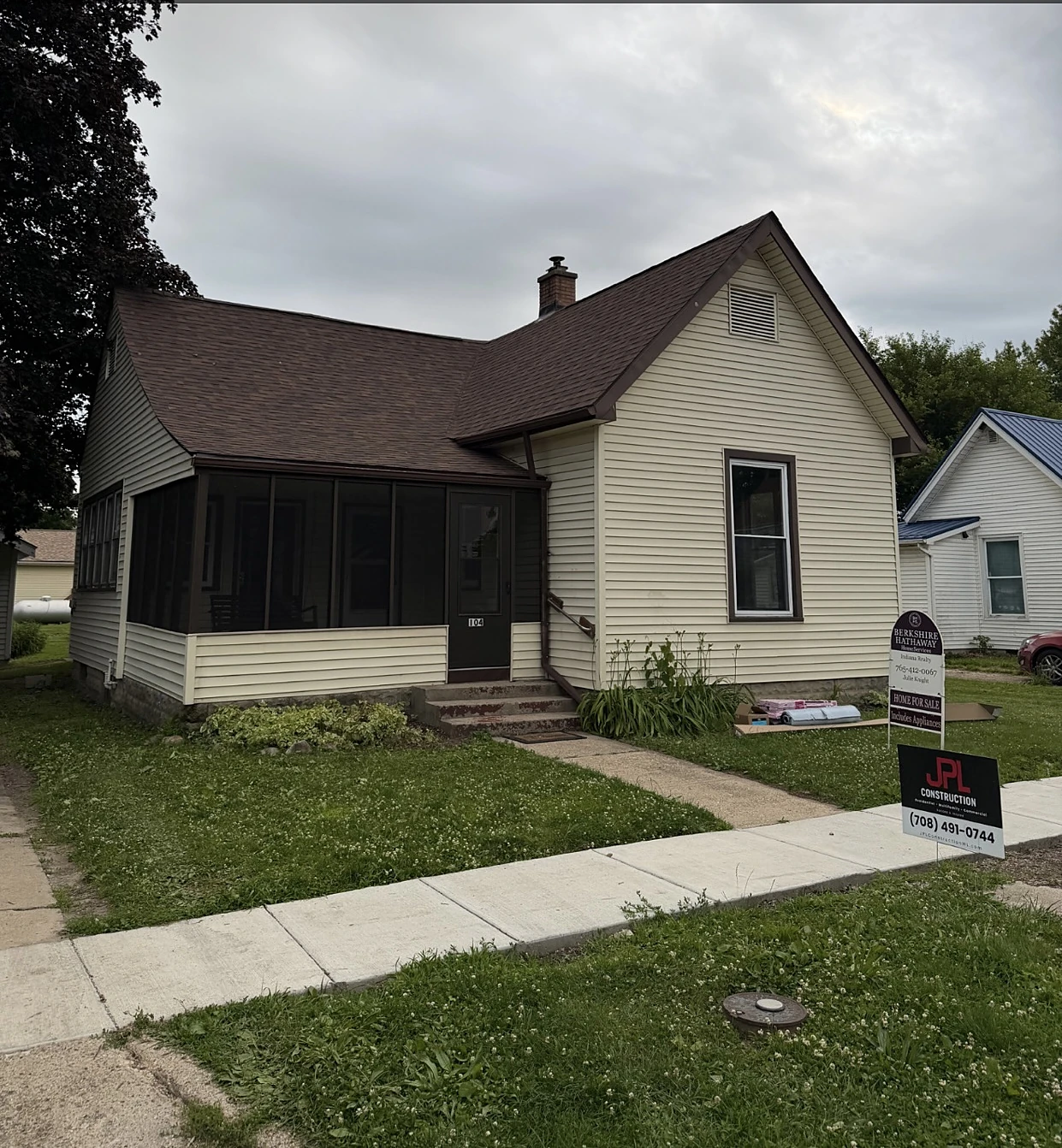 Completed roof replacement with new shingles